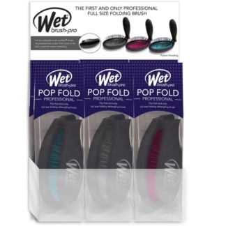 WetBrush Pop & Fold Full Size Detangler Display: 6 Brushes, Assorted Colours