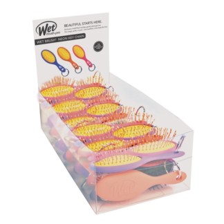 WetBrush Keychain Neon Detangler Display: 25 Brushes, Assorted Colours