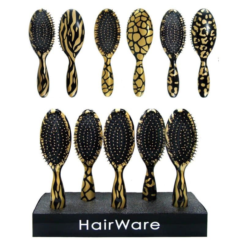 Hairware Safari Cushion Brush Set: 5 Brushes & Stand