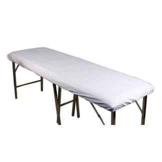 Massage Bed Cover Cotton, Medium Fit, No Breathing Hole, White