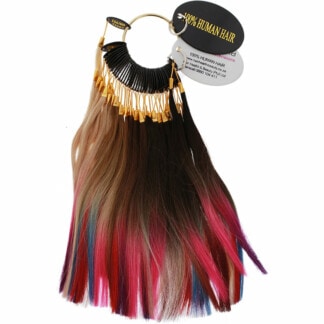hair-x-tend Colour Swatch Ring with 100% Human Hair Ombre Colours (42 Colours)