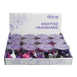 Diane Knotted Headbands, Assorted Colours, 12 Pieces