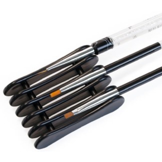 Nail Brush Holder, Black (No Brushes)