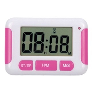 Timer Digital White & Pink