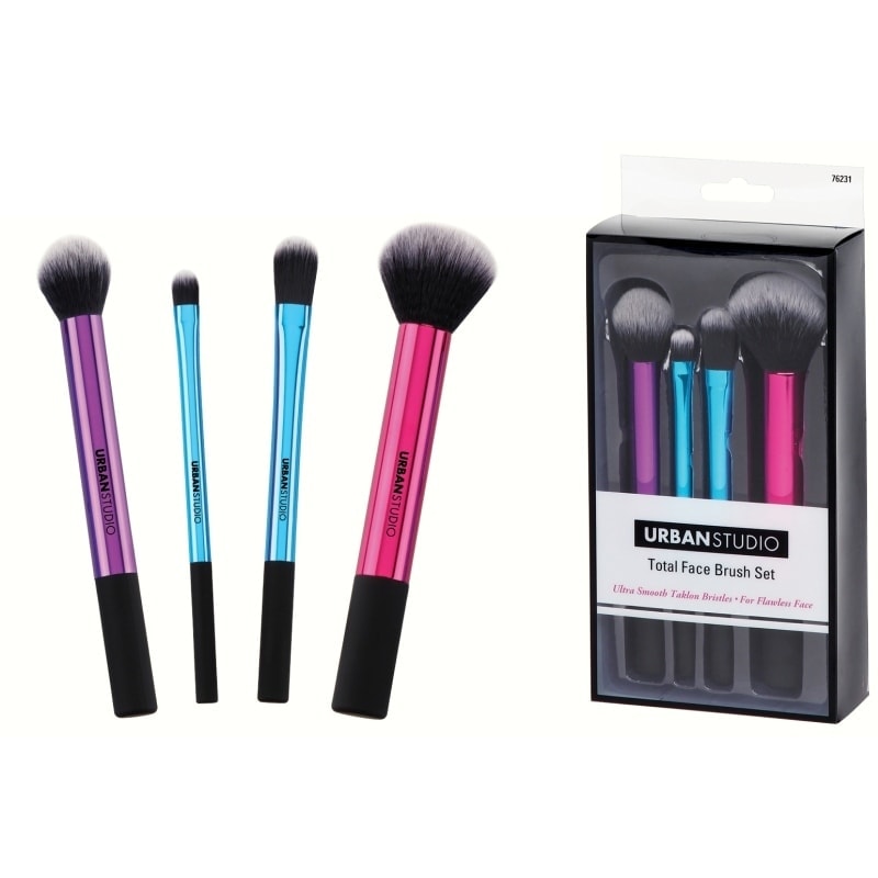 Cala Urban Studio Total Face Brush Set, 4/Pack