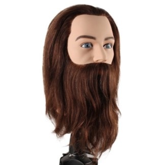 Mannequin Head with Long Male Hair & Beard
