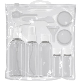Qosmedix Travel Bottle Assorted Piece Set, 10/Pack