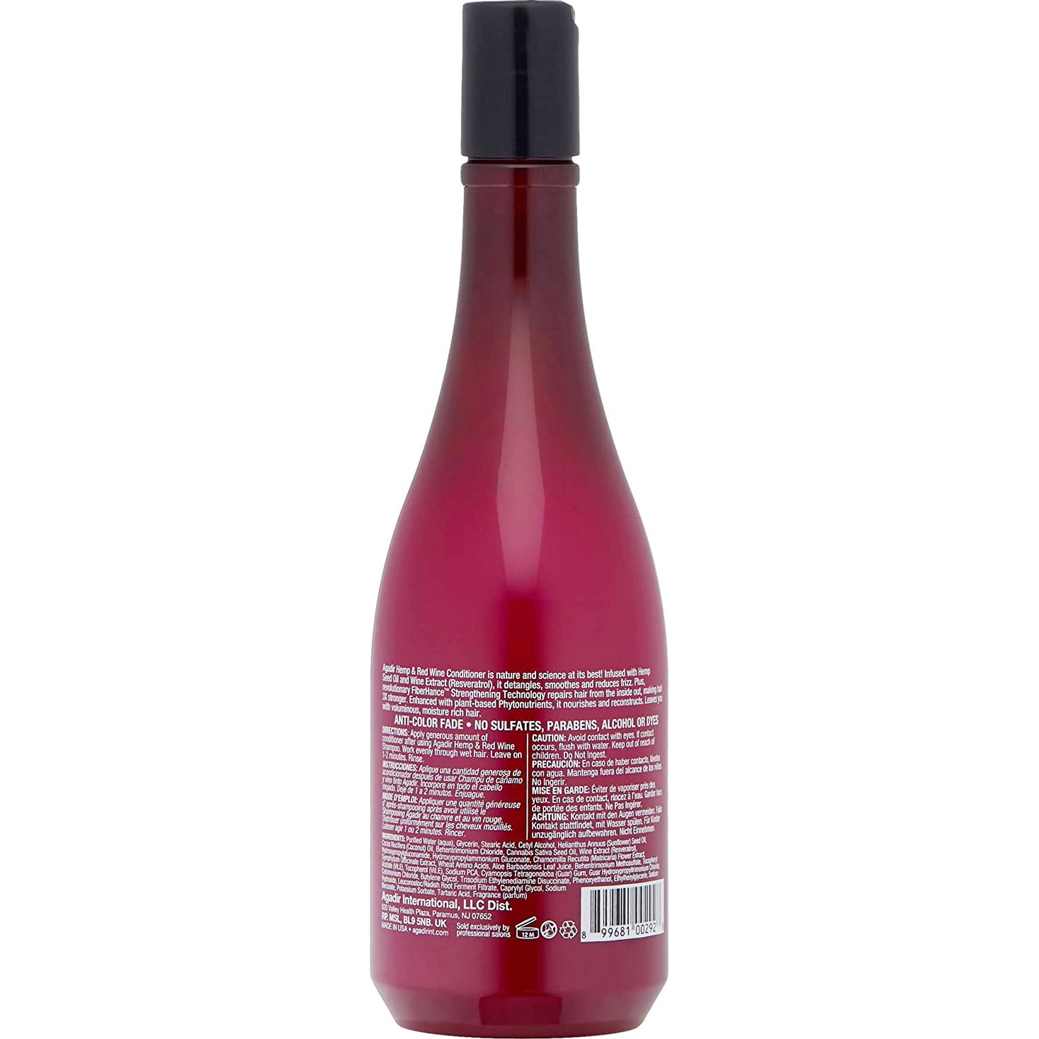 Agadir Hemp & Red Wine Moisturizing Conditioner, 430ml - Image 2