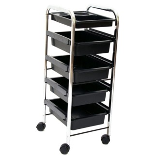 Trolley with Chrome Tube ST120, 5 Trays
