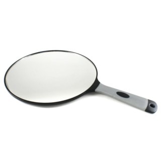 Mirror Round, Black, 24cm