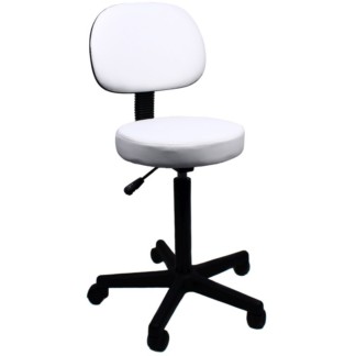Stool Kappa, Black Base with Gas-Lift, White
