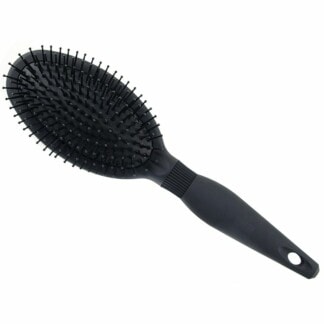 Hairware Soft Touch Black Finish Oval Cushion Brush