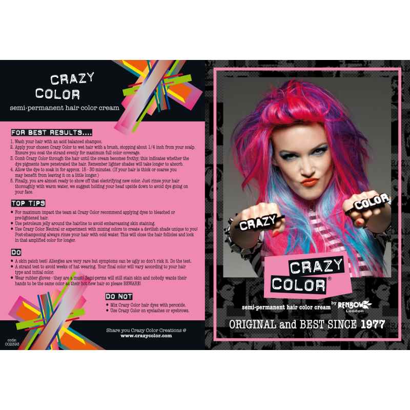 Crazy Color Chart Leaflet, 26 Shades