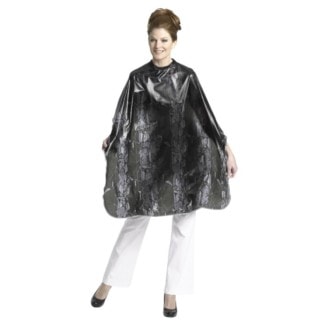 Salon Cape Black Splatter Pattern, Hook & Loop, 3/Pack