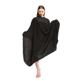 Salon Cape Black, Hook & Loop