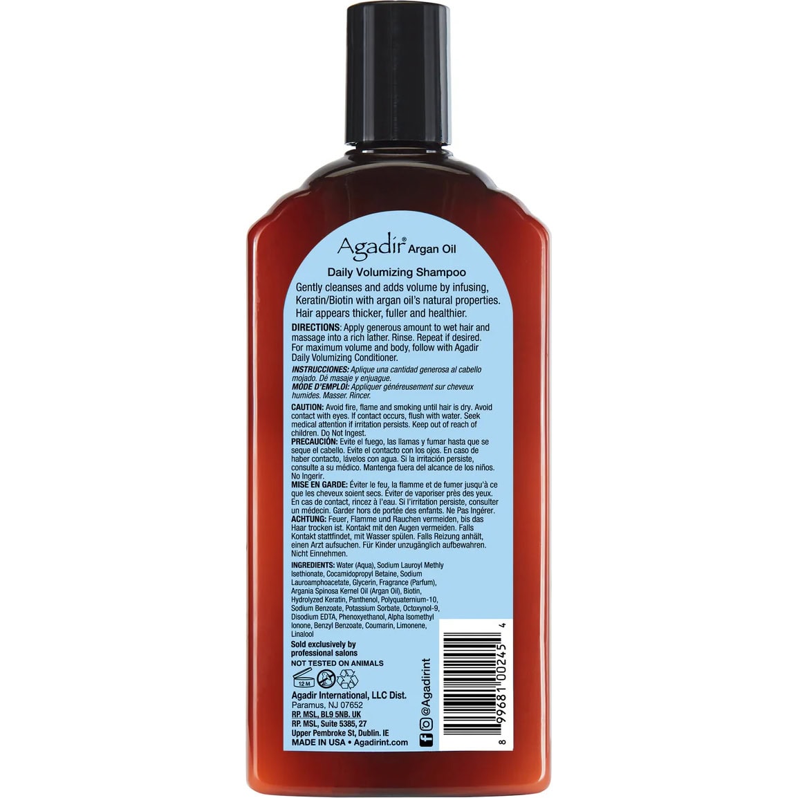 Agadir Argan Oil Daily Volumizing Shampoo, 366ml - Image 2