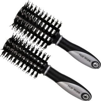 Hairware Silver & Black Vented Radial Porcupine Brush Collection