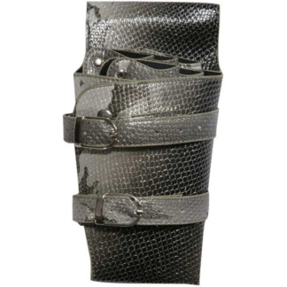 Scissor Pouch Grey Snake, Polyurethane, Empty