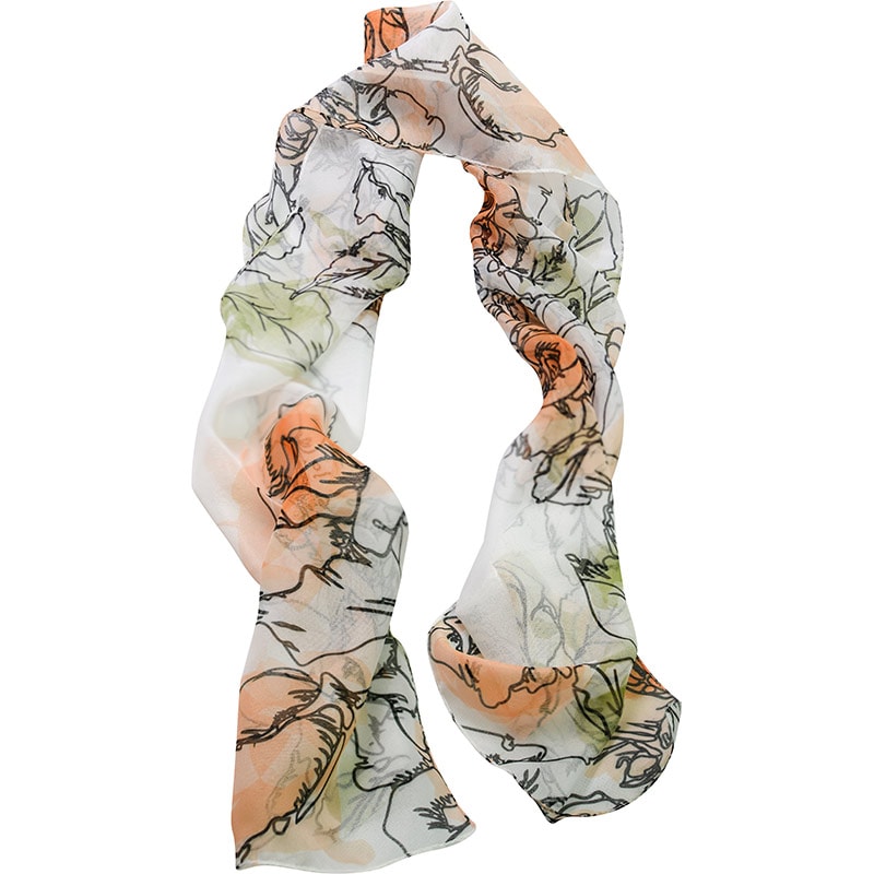 Jaguar White Line Blooms Limited Edition Collection Offset Scissor with Scarf, 5.5 inch - Image 3