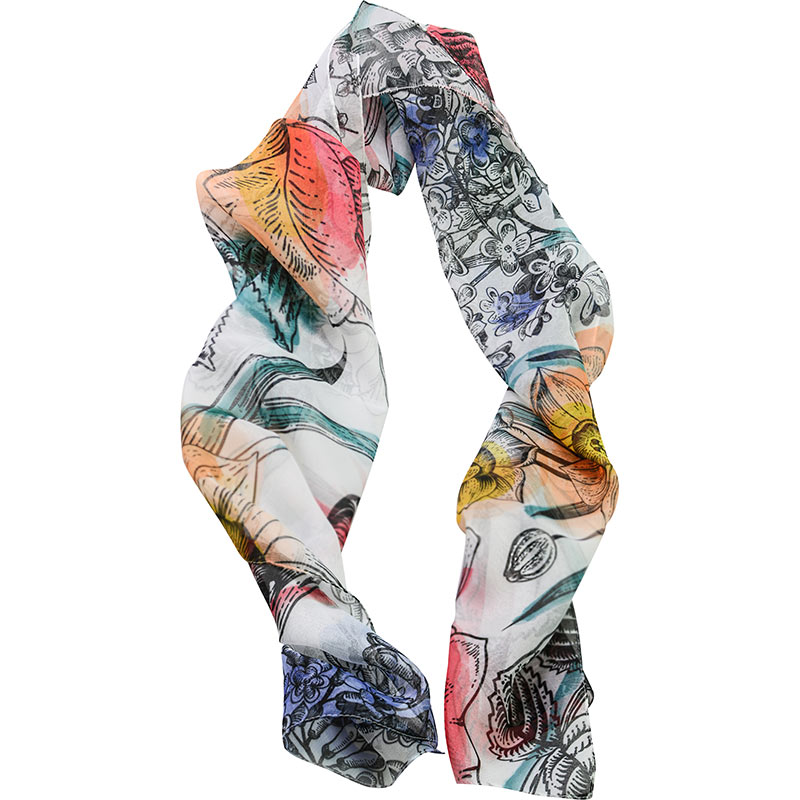 Jaguar White Line Blooms Limited Edition Collection Offset Scissor with Scarf, 5.5 inch - Image 2
