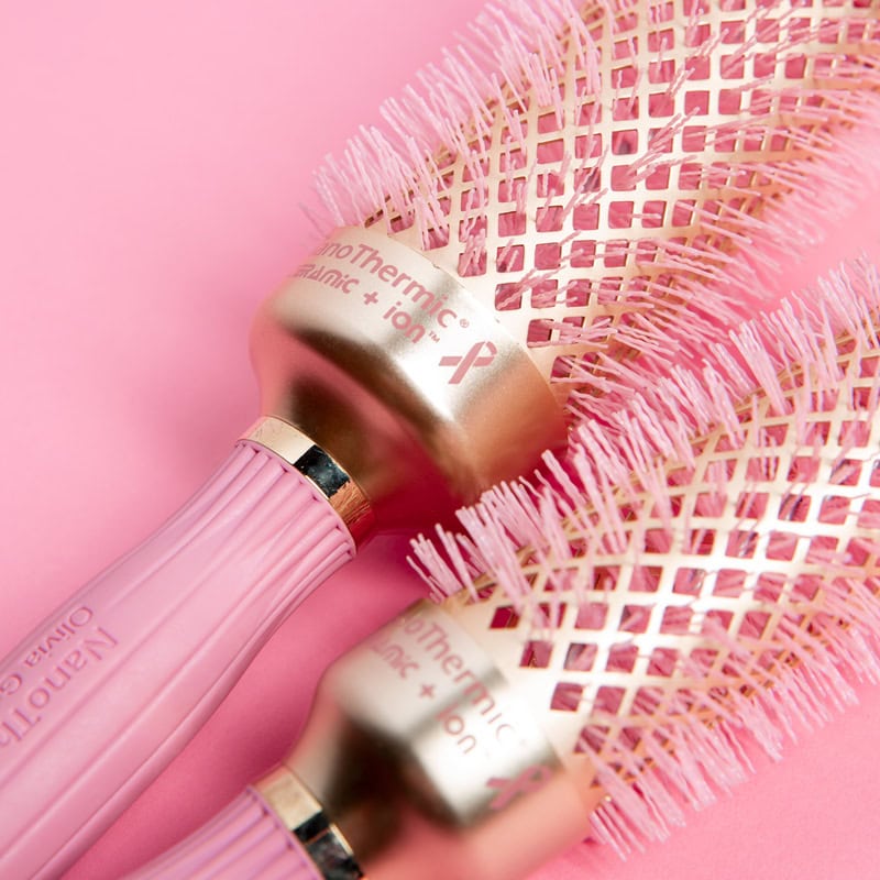 Olivia Garden NanoThermic Ceramic + Ion Breast Cancer Awareness Gold & Pink Brush Collection - Image 8
