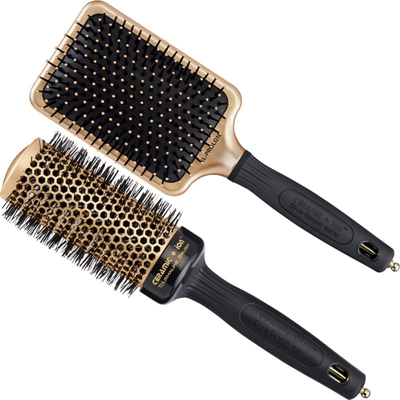 Olivia Garden Ceramic + Ion Thermal Gold Brush Collection