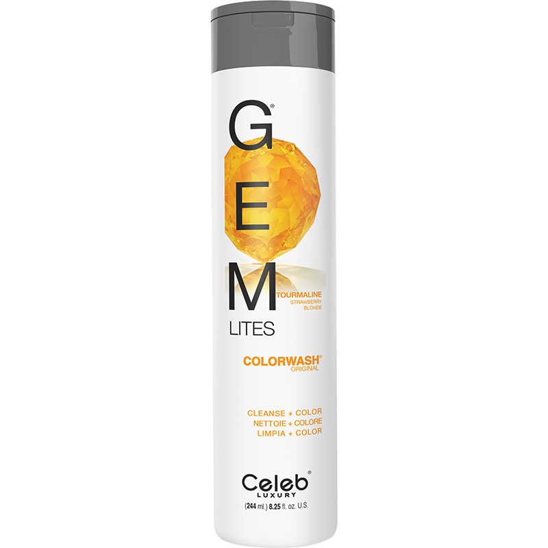 Celeb Luxury Gem Lites Colorwash Shampoo, Tourmaline Strawberry Blonde, 244ml
