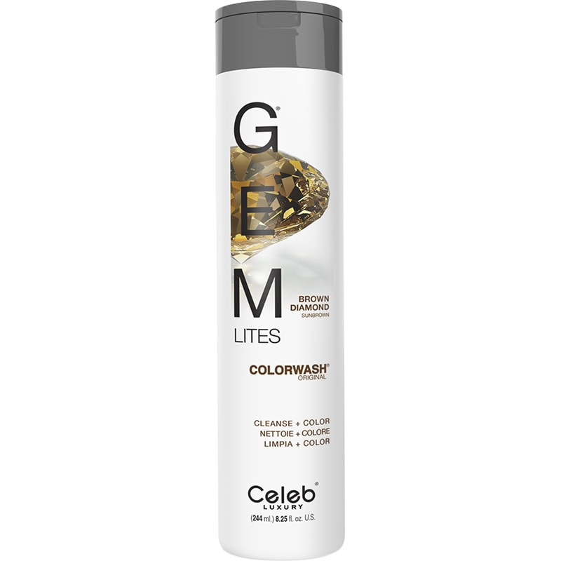 Celeb Luxury Gem Lites Colorwash Shampoo, Brown Diamond Sunbrown, 244ml