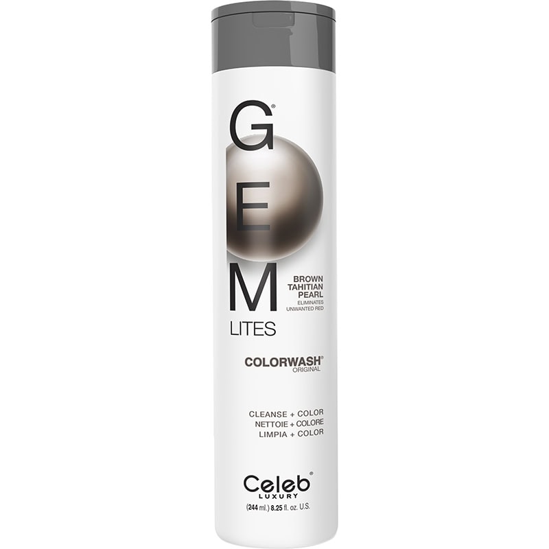 Celeb Luxury Gem Lites Colorwash Shampoo, Brown Tahitian Pearl, 244ml