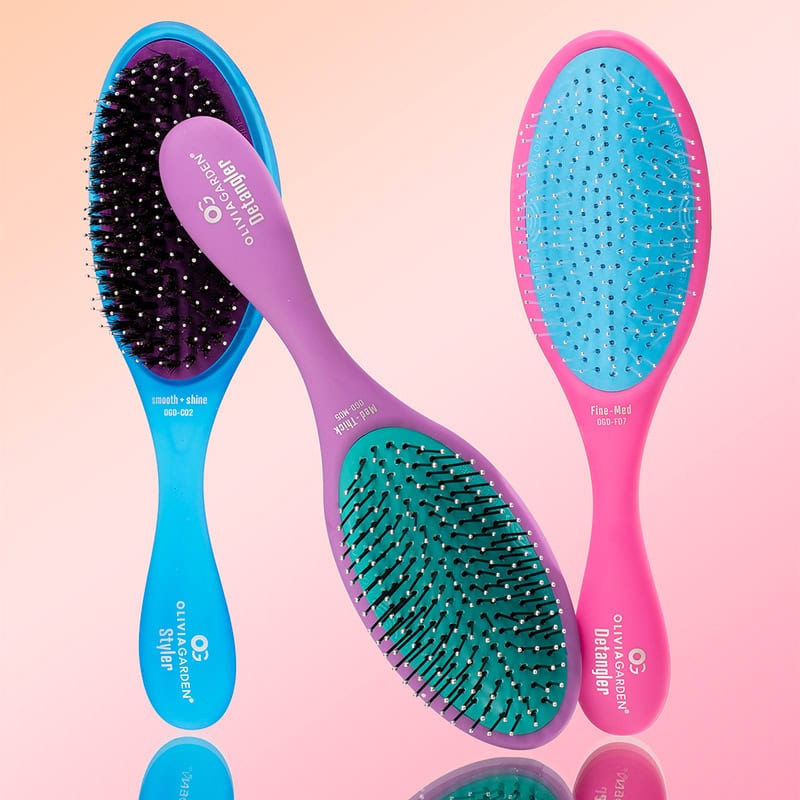 Olivia Garden OG Brush Medium - Thick Hair Display: 16 Brushes & Stand - Image 8