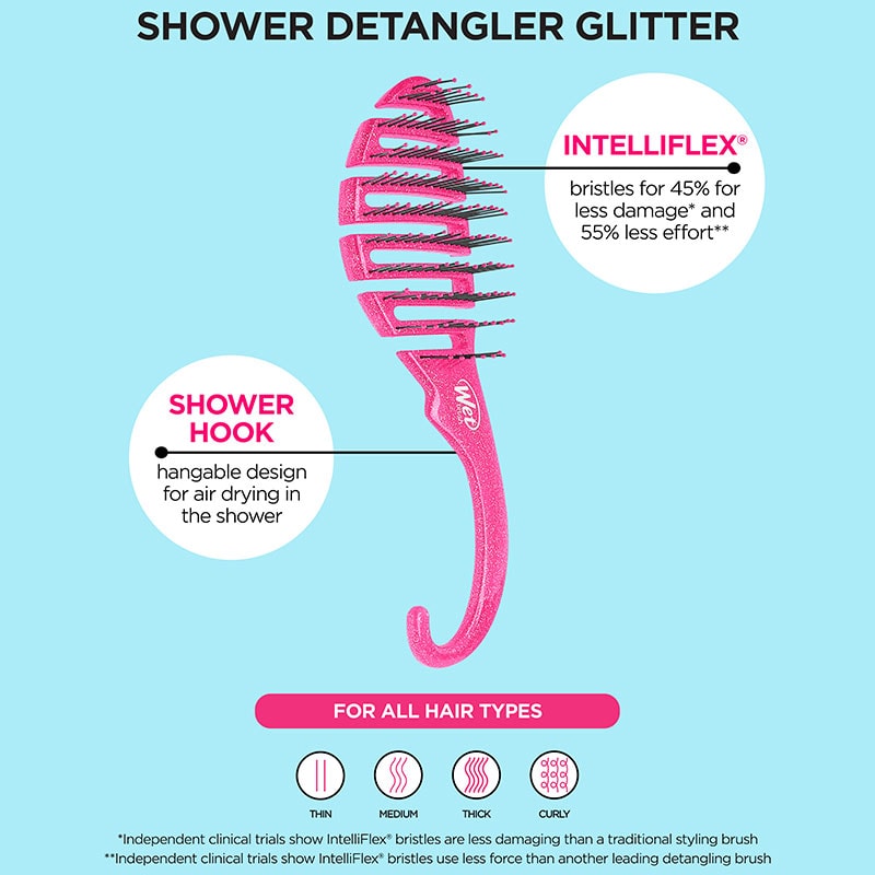 WetBrush Shower Detangler Solid Pink - Image 6