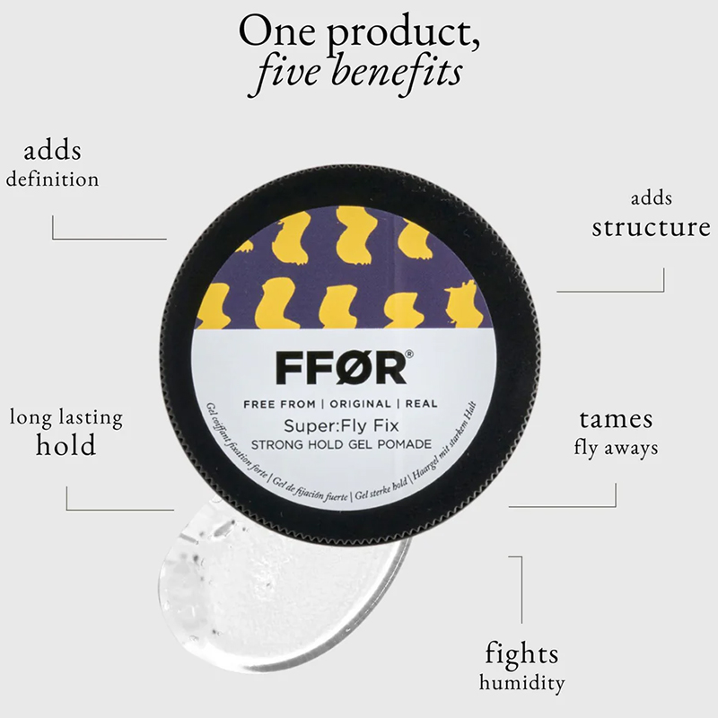 FFØR Super:Fly Fix Strong Hold Gel Pomade, 100ml - Image 3