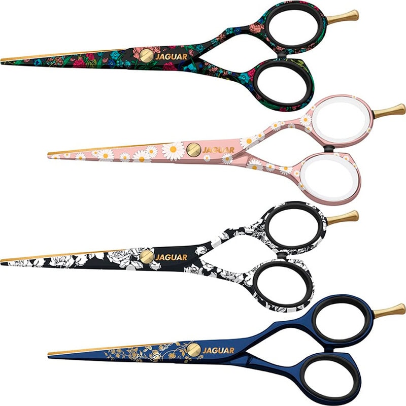 Jaguar White Line Jagu-ART Flower Sensation with Necklace Offset Scissor, 5.5 inch