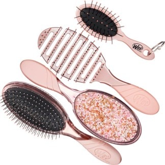 WetBrush Pro Detangler & Flex Dry Glistening Glamour Kit, 3 Brushes