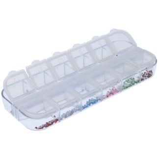 Nail Art Decoration Round Stones, 1.8mm, 12 Colours x 48 Pieces