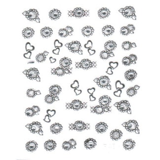 Nail Art Stickers with Crystals