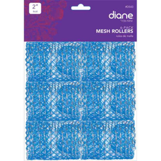Diane Plastic Wire Mesh Rollers – 51mm, Blue, 6/Pack