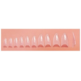 Sina Stiletto Clear Nail Tips, 10 Sizes 500/Pack