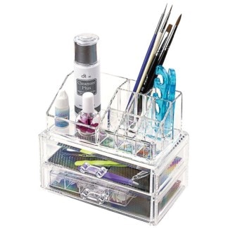 Cosmetics Organiser Crystal Slots with Drawers, Empty