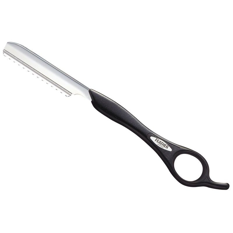 Feather Styling Razor, Black Handle with Guard