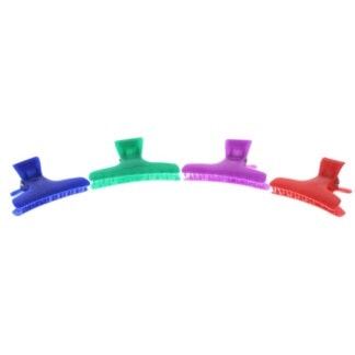 Butterfly Jaw Clips, Assorted Colours, Large, 12/Bag
