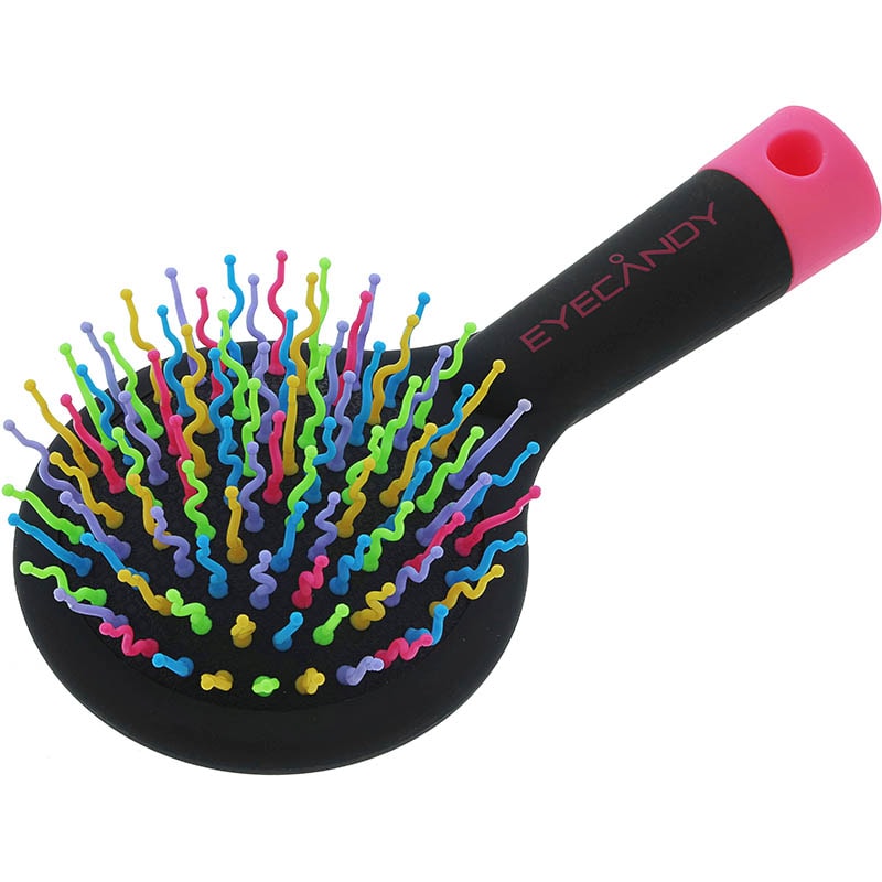 Detangling Brush with Wavy Rainbow Bristles