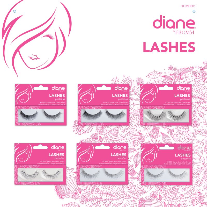 Diane Lashes Table Top/Peggable Display, 24 Pieces