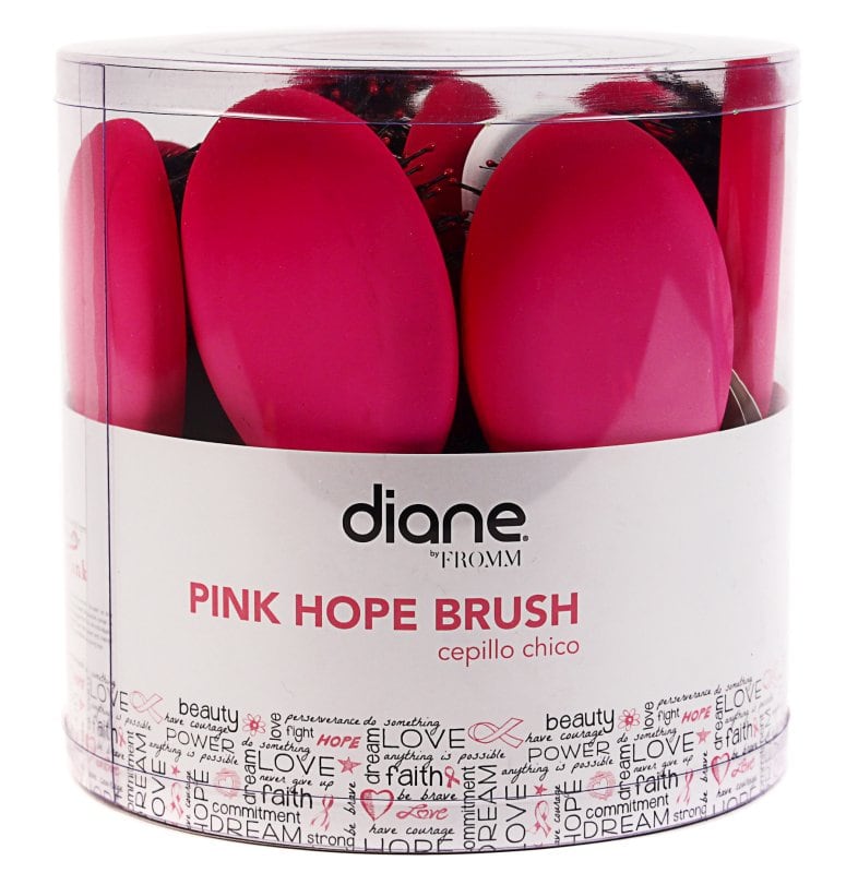 Diane Pink Hope Nylon Bristle Mini Brush, Pink, 12 Pieces
