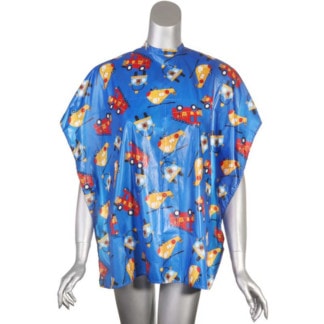 Kids Cape Blue with Helicopters & Cars, Hook & Loop