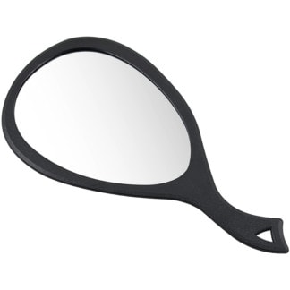 Mirror Oval, Black, 30 x 21cm