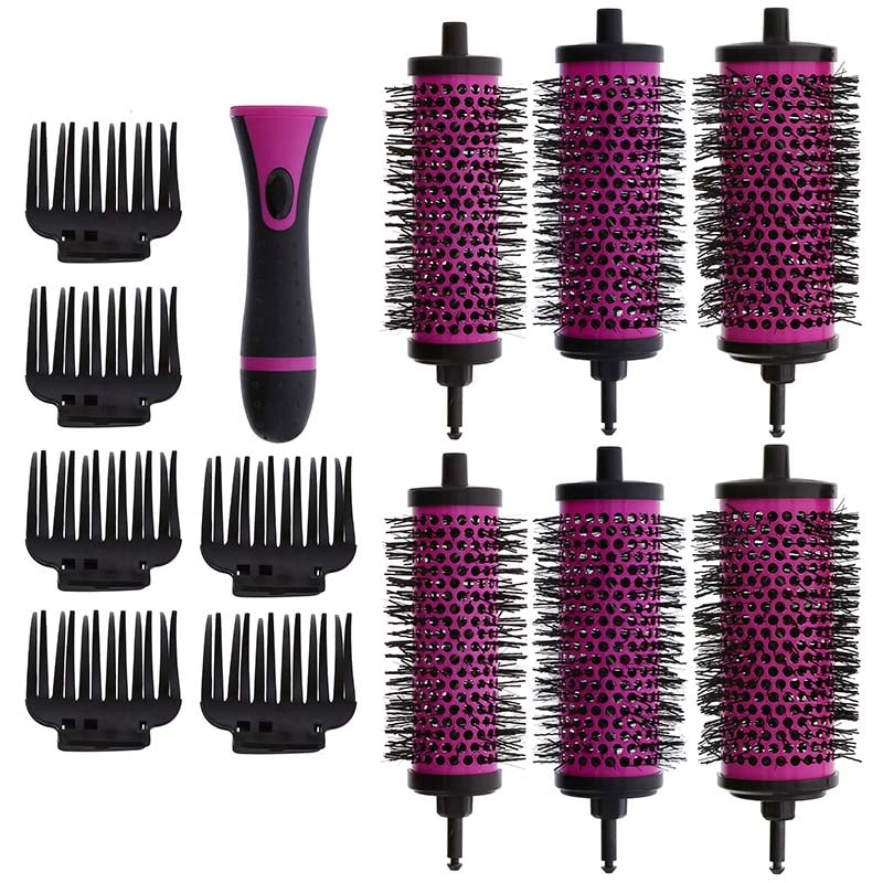 Detachable Radial Brush Set, Handle, 6 Brush Sizes & 6 Clips