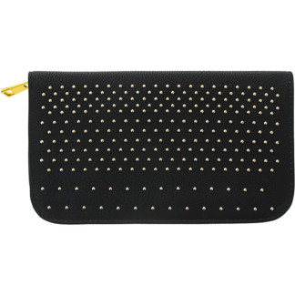 Scissor Bag with Small Rivets, Black, Empty