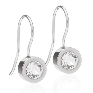 Blomdahl Natural Titanium Earrings - Pendant Crystal