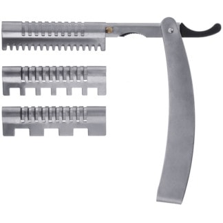 Razor Set Flat-Sided Folding with Attachments
